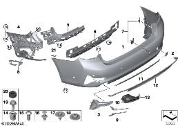 TRIM COVER, REAR diagram for BMW 3 Series G20 Sedan 330d