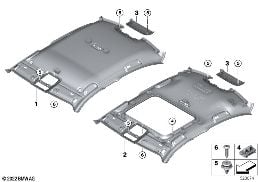 HEADLINING diagram for BMW 3 Series G20 Sedan 330d