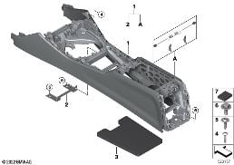 CENTER CONSOLE diagram for BMW 3 Series G20 Sedan 330d