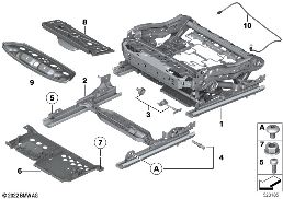 SEAT, FRONT, SEAT FRAME