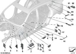 CAVITY SEALINGS diagram for BMW X6 M F96 X6 M