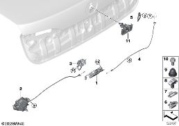System zamykania tylnej klapy diagram for BMW 7 Series G70 740dX