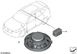 SINGLE PARTS F HANDS-FREE FACILITY diagram for BMW 1 Series F70 120d
