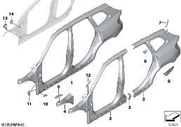BODY-SIDE FRAME diagram for BMW X1 U11 18d