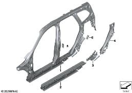 SIDE FRAME SECTION, CENTER diagram for BMW X1 U11 18d