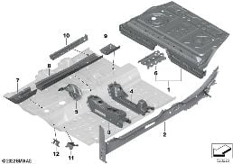 PARTITION TRUNK/FLOOR PARTS diagram for BMW X1 U11 18d