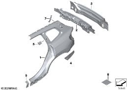 SIDE PANEL/TAIL TRIM diagram for BMW X1 U11 18d