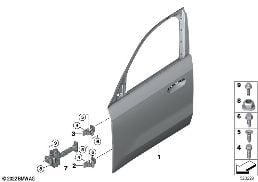 FRONT DOOR-HINGE/DOOR BRAKE diagram for BMW X1 U11 18d