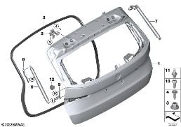 TRUNK LID diagram for BMW X1 U11 18d