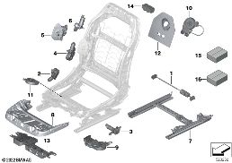 SEAT, FRONT, ELECTRICAL AND MOTORS diagram for BMW 7 Series G70 735i