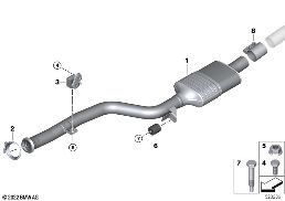 Katalizator/Przednia część tłumika diagram for BMW 7 Series G70 750eX