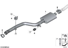 Katalizator/Przednia część tłumika diagram for BMW 7 Series G70 750eX