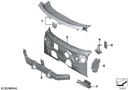 SPLASH WALL PARTS diagram for BMW 2 Series U06 Active Tourer 220d