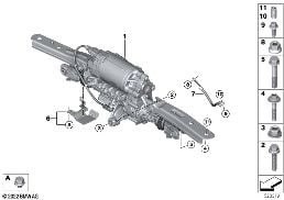 Attuatore HSR/componenti accessori diagram for BMW X7 G07 LCI 40iX
