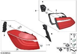 REAR LIGHT diagram for BMW 2 Series F46 Gran Tourer LCI 218dX