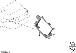 Uchwyt Ethernet-Switchbox diagram for BMW 7 Series G70 M760eX