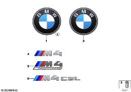 EMBLEMS / LETTERINGS diagram for BMW 4 Series G82 M4 Coupé M4