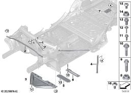 Versterking carrosserie diagram for BMW X1 U11 20i