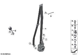 SAFETY BELT, REMA, FRONT diagram for BMW X5 G05 M50dX