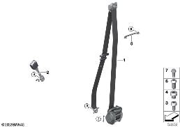 SAFETY BELT FRONT diagram for BMW X5 G05 M50dX
