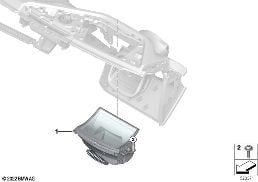 Head-Up Display diagram for BMW 7 Series G70 740dX