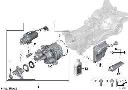 Hinterachsgetriebe Einzelteile HOK diagram for BMW 1 Series F70 M135 xDrive