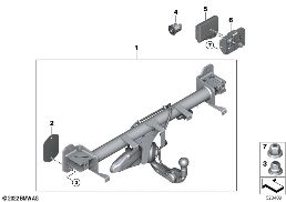 Hak holown. z głowicą elektr. składaną diagram for BMW 7 Series G70 750eX