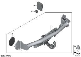 Trekhaak elektrisch draaibaar diagram for BMW X2 U10 18d