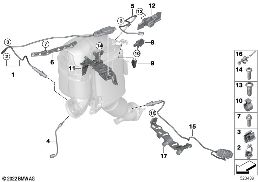 DIESEL PART.FILTER SENS./MOUNTING PARTS diagram for BMW 7 Series G70 740d