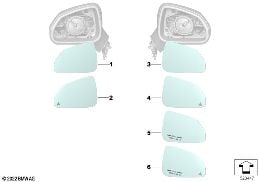 Spiegelglas diagram for BMW X1 U11 20i