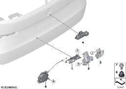 TAILGATE CLOSING SYSTEM diagram for BMW X1 U11 18d