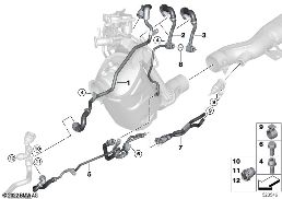 Sist. raffredd. - fless. refrig.motore diagram for BMW X3 G01 LCI 20dX