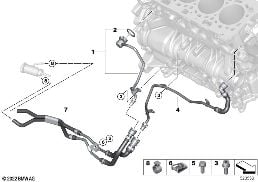 COOLING SYSTEM - ENGINE COOLANT HOSES diagram for BMW 3 Series G20 Sedan 320dX