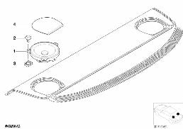 SINGLE PARTS F PACKAGE SHELF HIFI SYSTEM diagram for BMW 3 Series E46 318i
