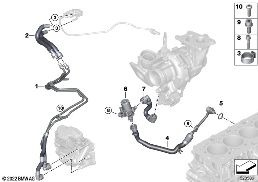 COOLING SYSTEM - ENGINE COOLANT HOSES diagram for BMW 7 Series G12 LCI 730LdX