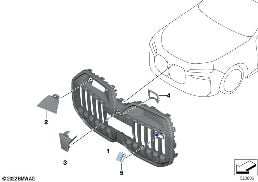 EXTERIOR TRIM / GRILL diagram for BMW 7 Series G70 i7 xDrive60