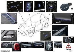 Brick Lane 에디션 diagram for BMW MINI Cabrio F57 LCI JCW