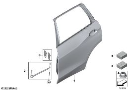 Porte arrière Security diagram for BMW X5 G05 M50iX