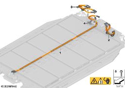 Hoogvoltage-accu BMU HV-verbinding diagram for BMW Rolls-Royce Spectre Coupé RR25 Spectre