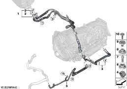 Obieg płynu chłodzącego układu wys.nap. diagram for BMW 7 Series G70 750eX