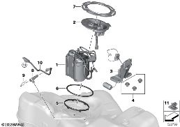 Pompa paliwowa / Czujnik poziomu diagram for BMW 7 Series G70 M760eX