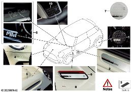 Verze Pat Moss diagram for BMW MINI F56 LCI Cooper