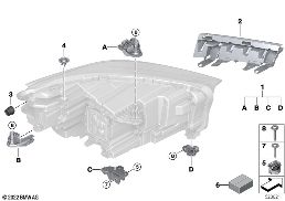 Onderdelen vir kolamp diagram for BMW X1 U11 18i