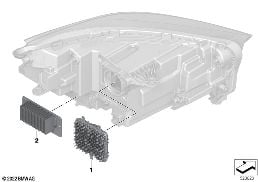 Afz. onderdelen koplamp elektronica diagram for BMW X1 U11 18i