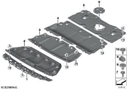 UNDERHOOD SHIELD diagram for BMW 3 Series G21 Touring LCI 320d