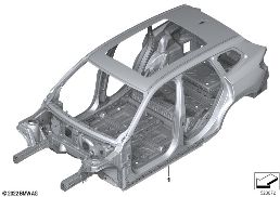 Karoserie skelet diagram for BMW X1 U11 25eX