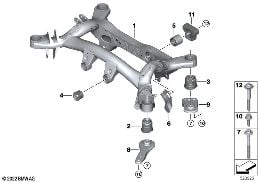 Soporte del eje trasero diagram for BMW 3 Series G28 Saloon LCI 320Li