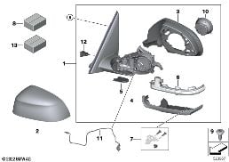 Retrovisori esterni diagram for BMW X6 G06 LCI 30dX