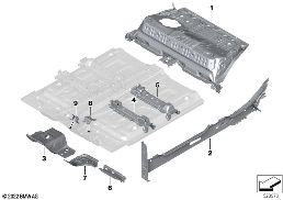 Parete d separ. portabag./Pezzi di fondo diagram for BMW X1L U12 X1 25LiX
