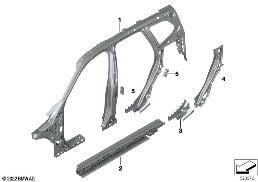 โครงด้านข้าง, ตรงกลาง diagram for BMW X1L U12 X1 M35LiX
